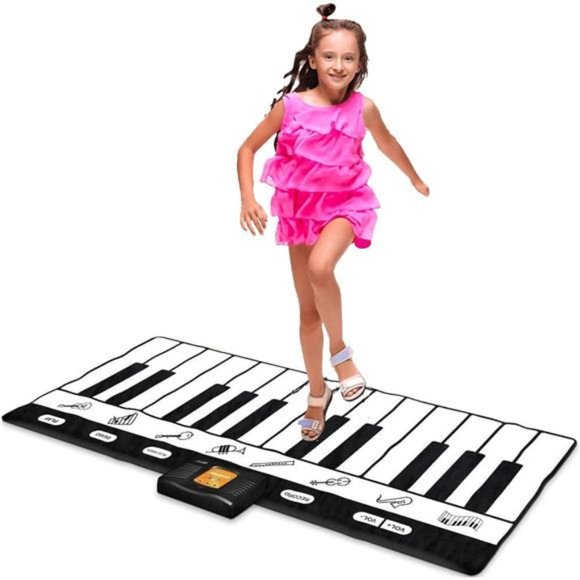 Floor Piano Mat for Toddlers 71" - 24 Keys Piano Play Mat - Keyboard Playmat - Picture 1 of 7